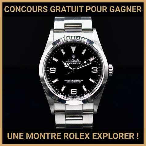 Reglement Jeu concours Rolex Explorer .